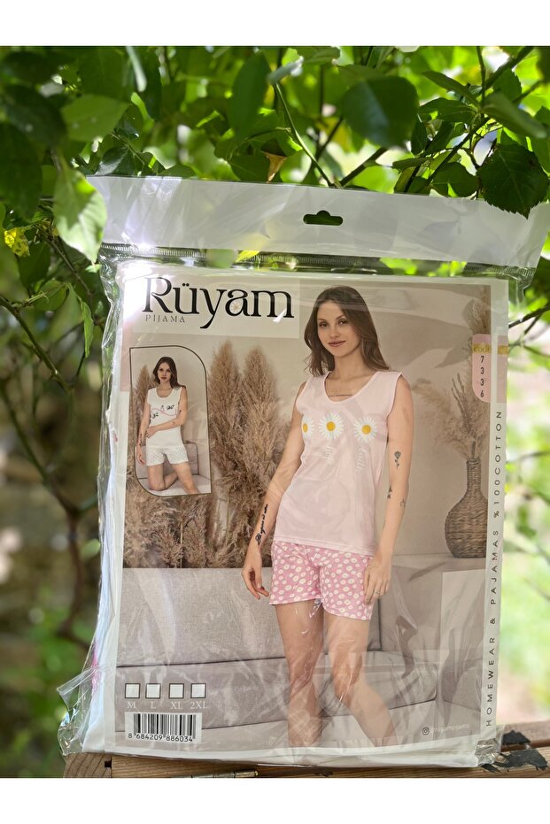 Half Strap Shorts Pajama Set