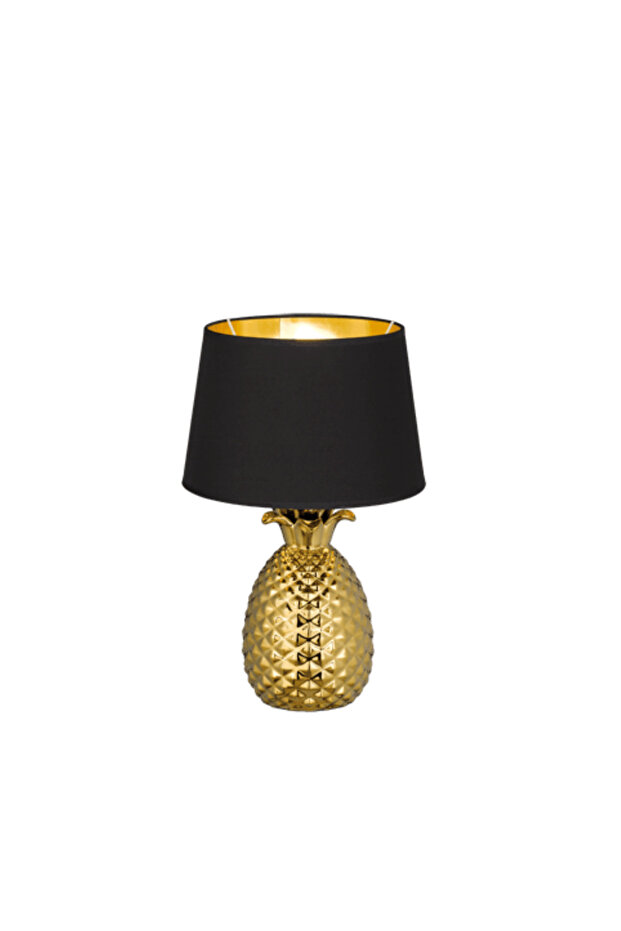 Table lamp/table lamp PINEAPPLE, black/gold, E14 socket - 1
