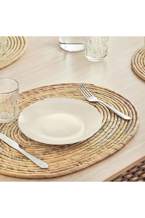 KALİTELİ 2 Adet Oval Amerikan Servis 45x35 Cm İkea 2'li Set Tabak Altlığı Supla Altlık Su Sümbülü - 2
