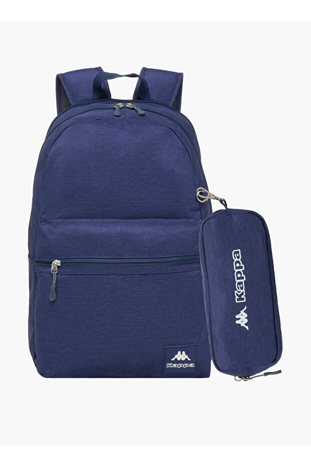 Boys Logo Print School Backpack with Pencil Pouch - 30x13x44 cm
