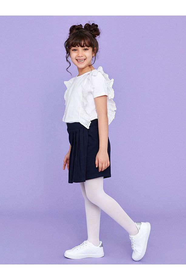 Basic Gabardin Kız Çocuk Şort Etek - 2