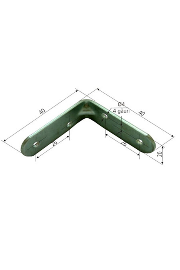 Simple Rectangular Metal Corner 16/40X40Mm - 1