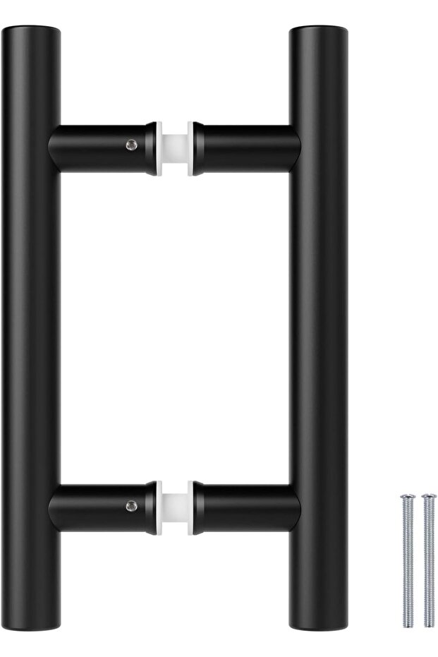 Ranbo 12 Inch Double Sided Barn Door Handle, H-Shaped Shower Door Handle Replacement
