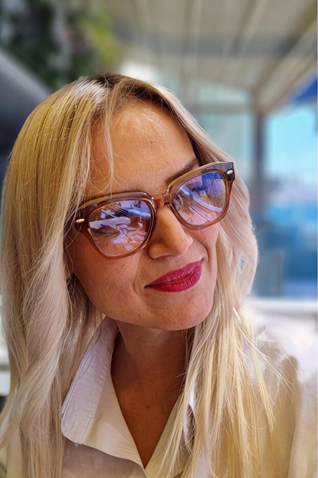 Women's Destiny Blue Light Protection Relaxing Square Model Display Glasses