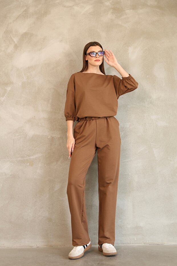 Women's Tracksuit Set Minimal Cut Comfortable Fit Elastic Waist