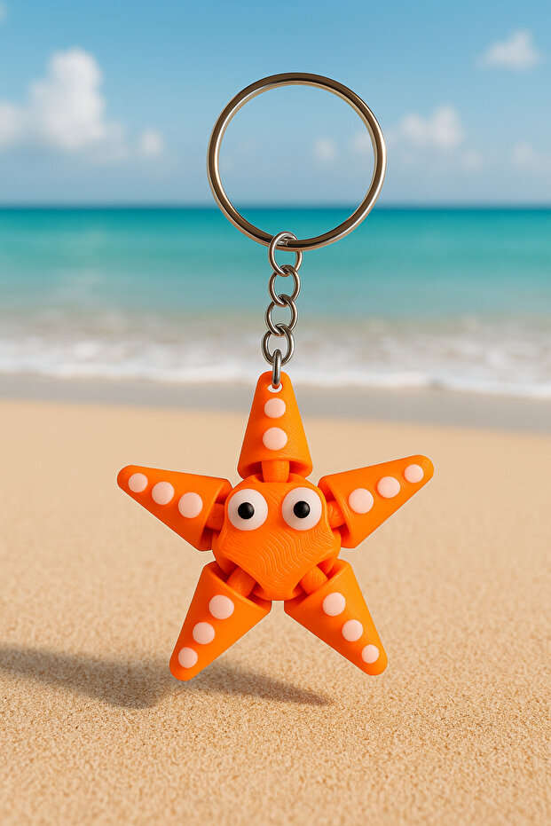 Starfish Keychain – Cute Starfish Design, Summer Themed Accessory