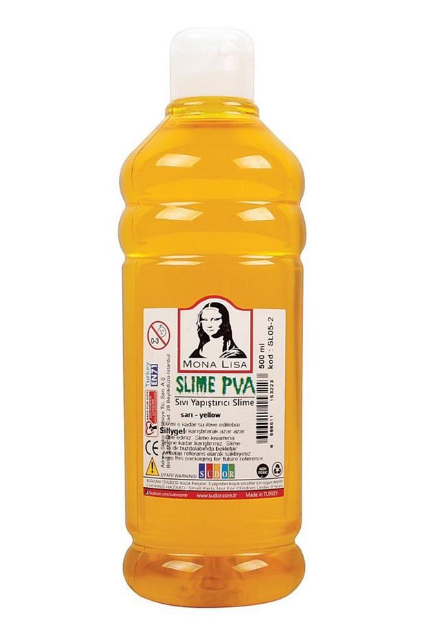 Slime Sıvı Yapıştırıcı 500 Ml. Sarı Sl-05-2 - 1