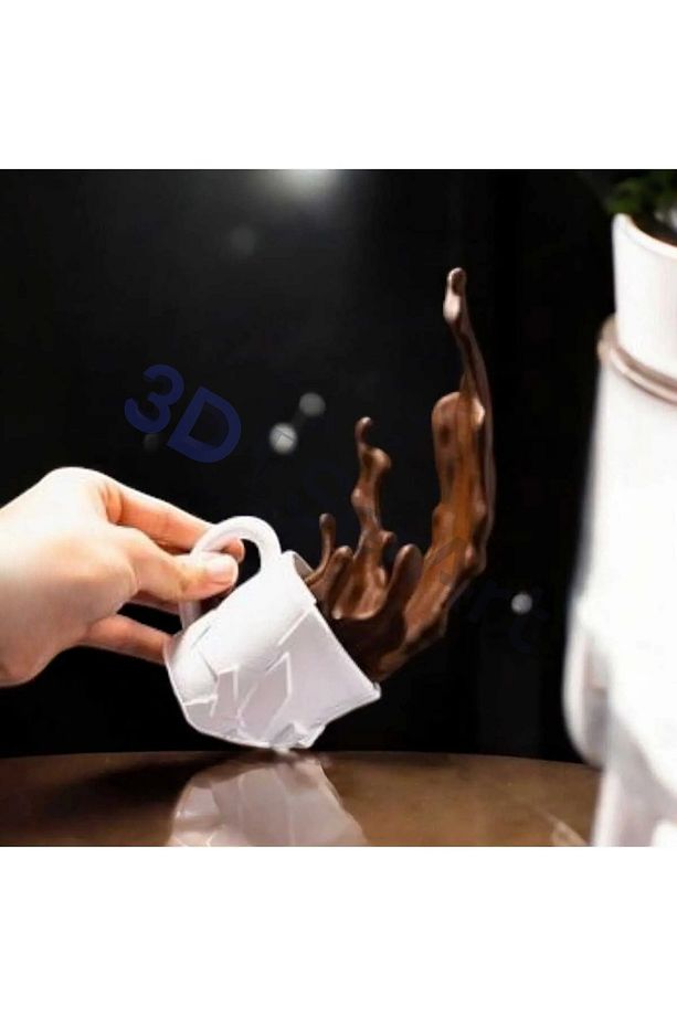 Sıçrayan Dekoratif Dökülen Kahve Figürü - Kahve Köşesi - Coffee Corner 20cm - 2