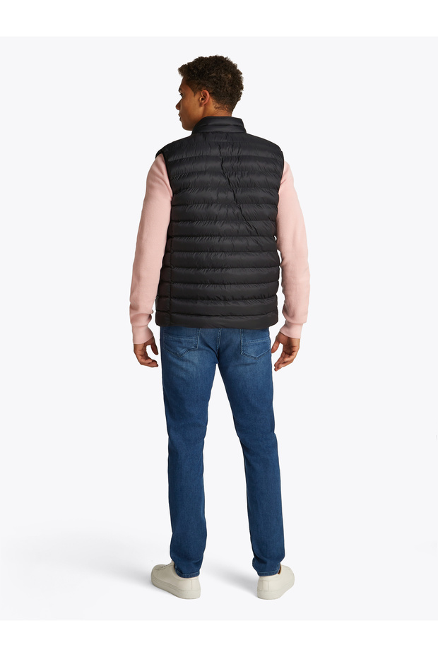 Men Black Packable Quilted Gilet Vest - 3