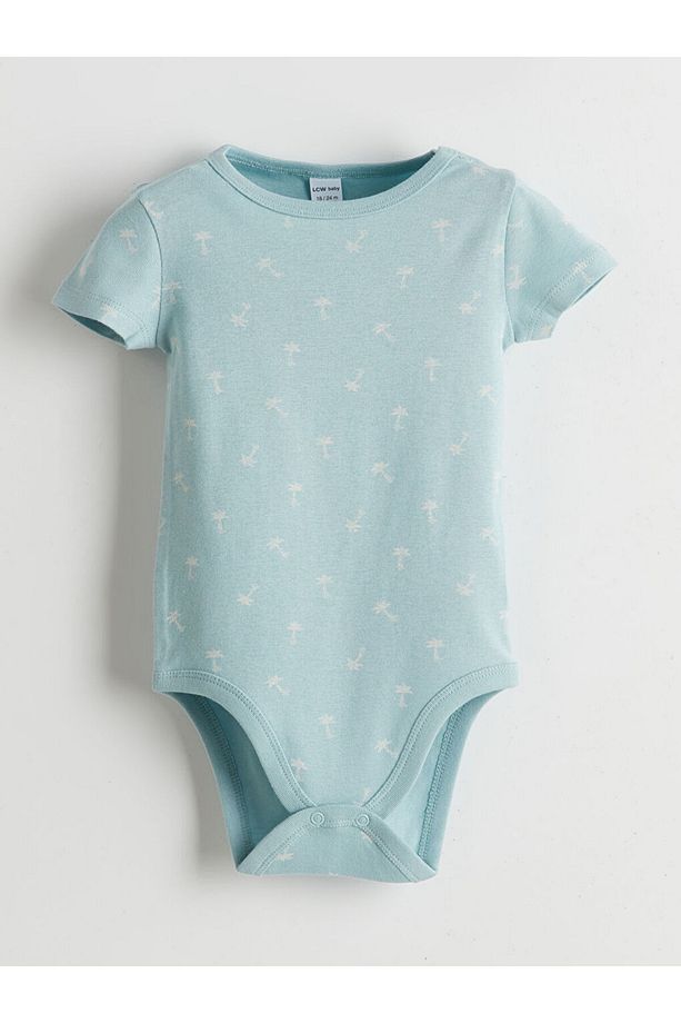 LCW baby Ekru Baskılı Erkek Bebek Çıtçıtlı Bodysuit 2'li - 3