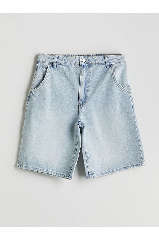 LCW Bermuda Fit Kadın Jean Şort - 5
