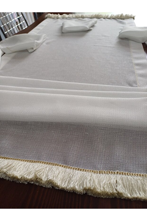 Linen Tassel Tulle Runner