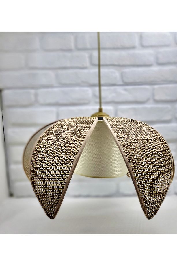 Hasır Hazeran Rattan Palmiye Model Bohem Salon Oturma Odası Hol Cafe Restaurant Tekli Sarkıt Avize - 5
