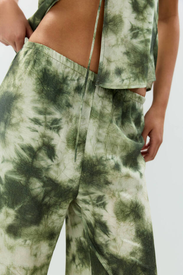 Salaş desenli pantolon - 4