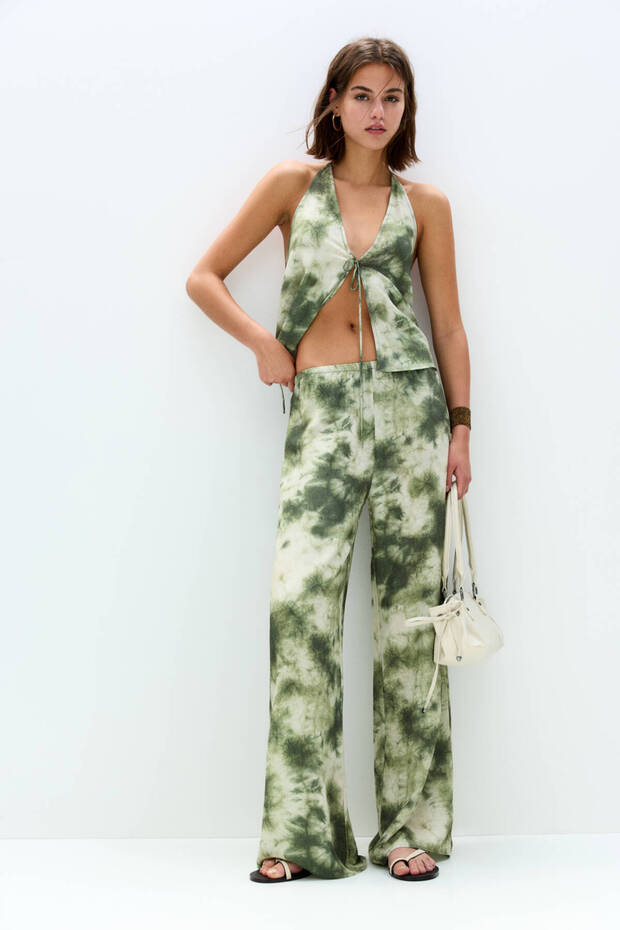 Salaş desenli pantolon - 1