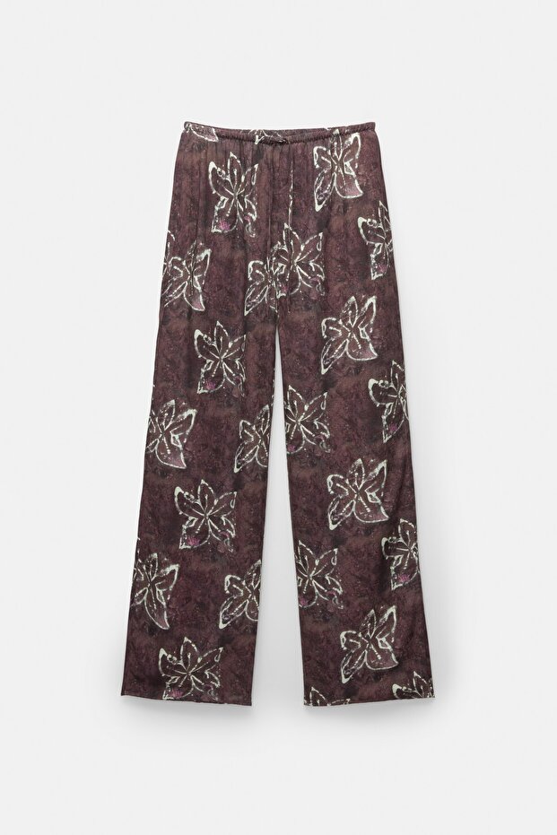Çiçekli bol pantolon - 8