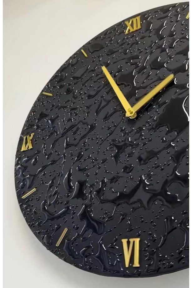 Epoksi Tasarımlı Şık Duvar Saati - 40 cm çap - 1