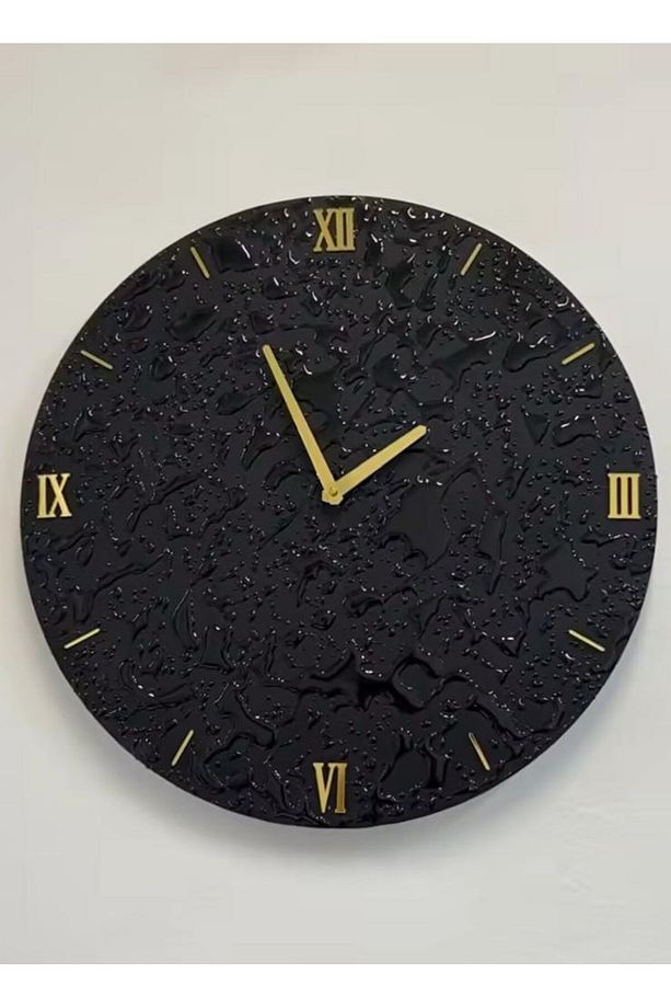 Epoksi Tasarımlı Şık Duvar Saati - 40 cm çap - 4