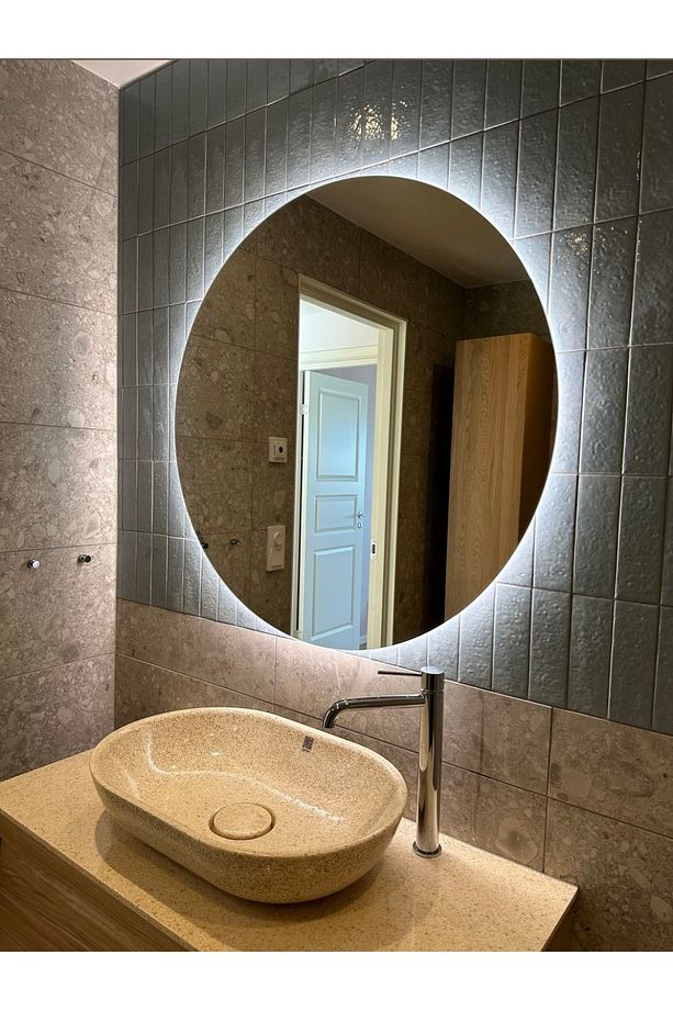 Dokunmatik ledli banyo tuvalet makyaj aynası 70 çap - 4