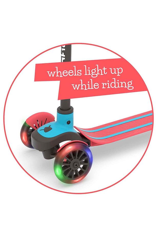 Işıklı Scotti Glow 3 Tekerlekli Kırmızı Scooter - 4
