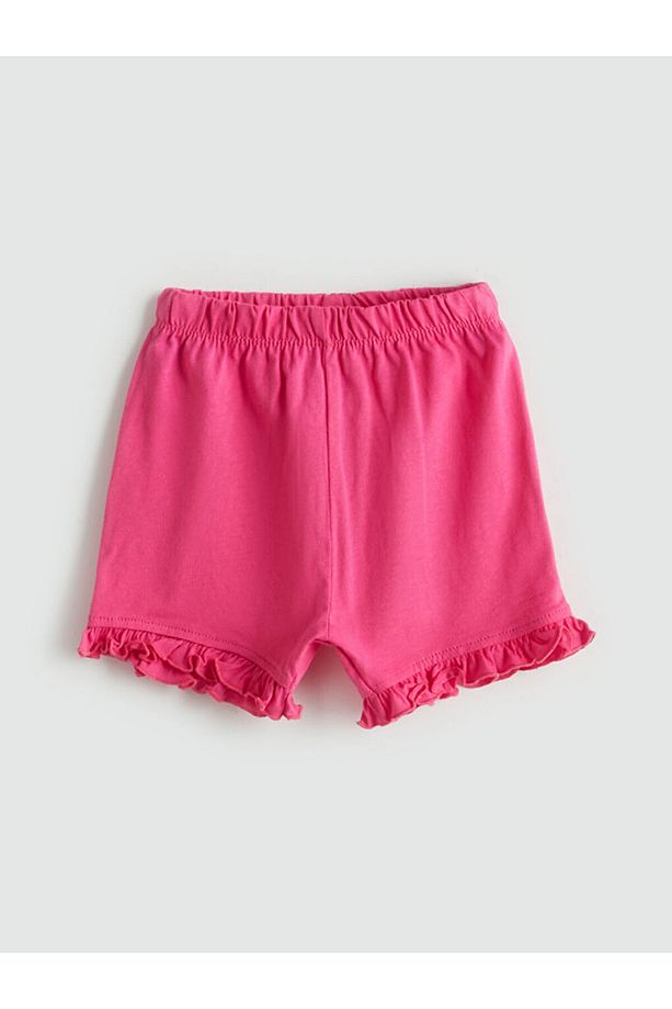 LCW baby Pembe Bugs Bunny Baskılı Kız Bebek Şortlu Pijama Takım - 5