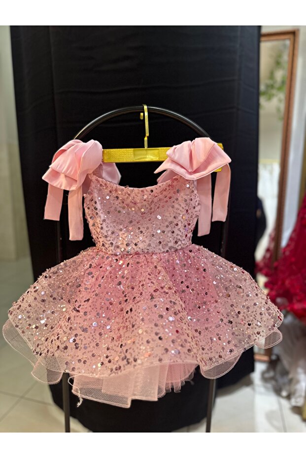 Kız çocuk pullu elbise - 1