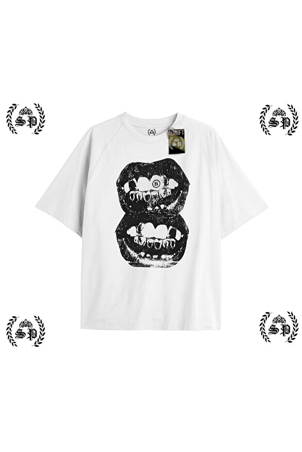 Y2K Chrome Printed White T-Shirt