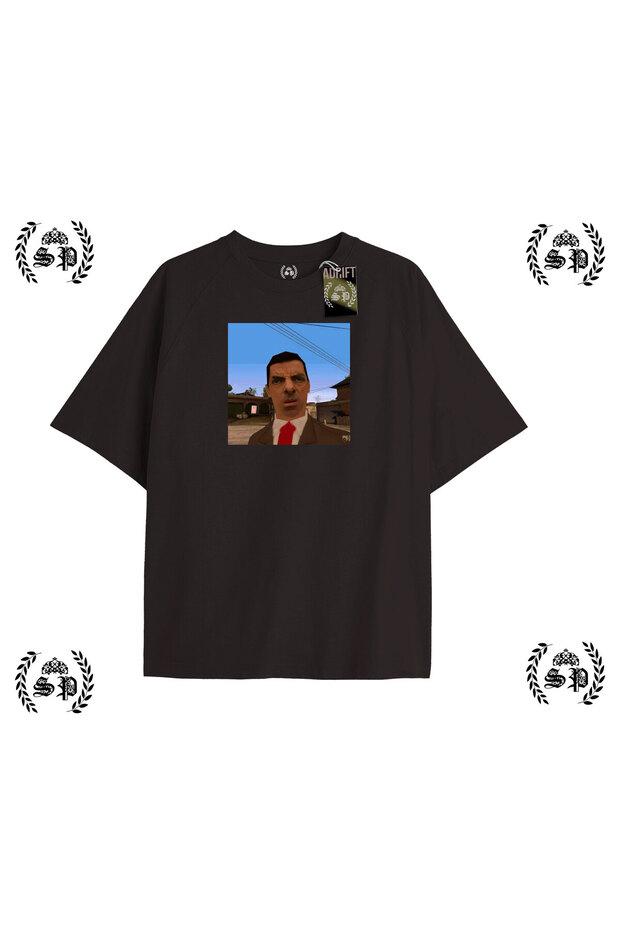 Y2K Funny Printed Black T-Shirt