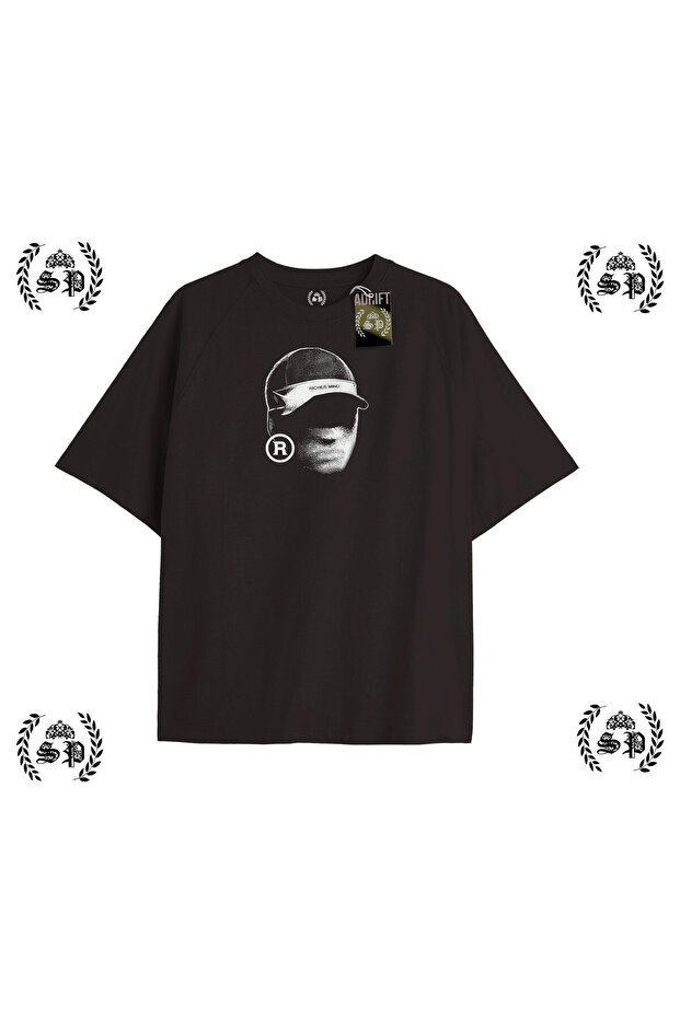 Y2K Chrome Printed Black T-Shirt