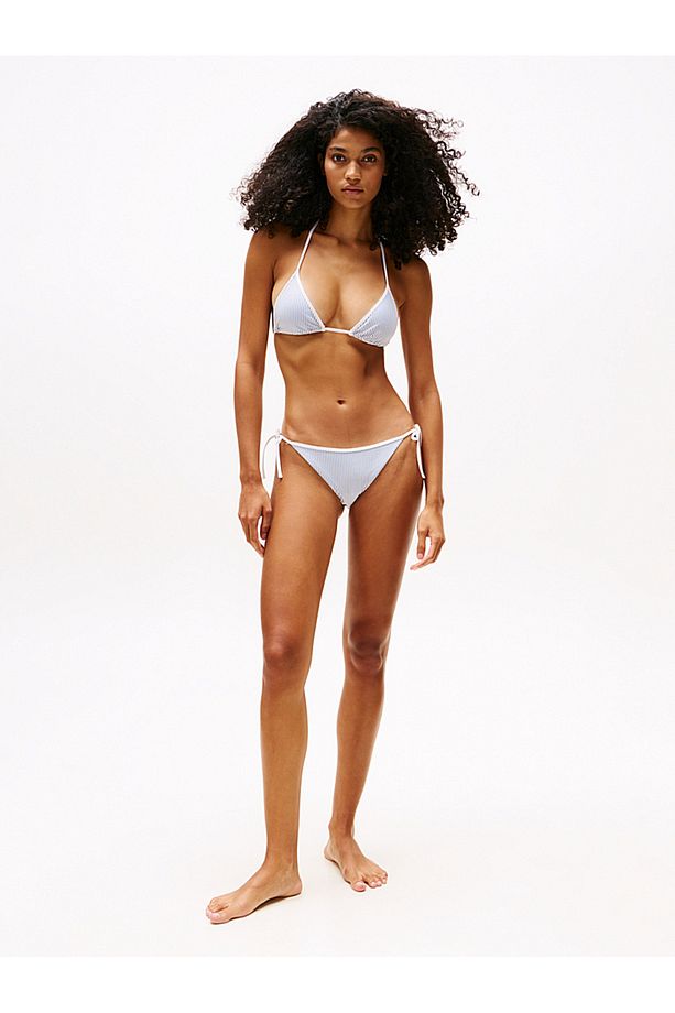 Ribbed Texture Triangle Bikini Top - 3
