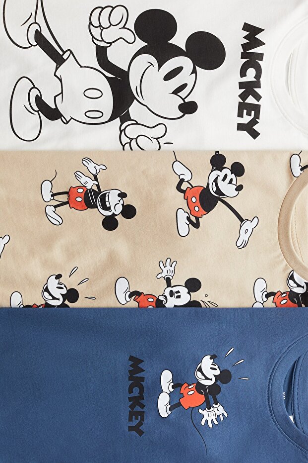 3'lü Baskılı Tişört - 2