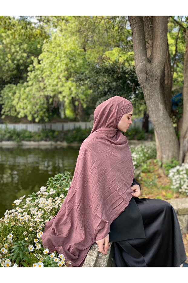 Bambu Kraş Şal Gül Kurusu - 2