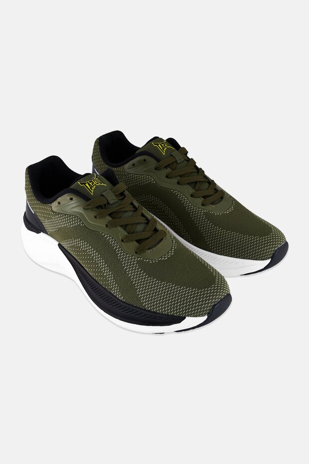 Men Lace Up Outdoor Shoes, Olive
