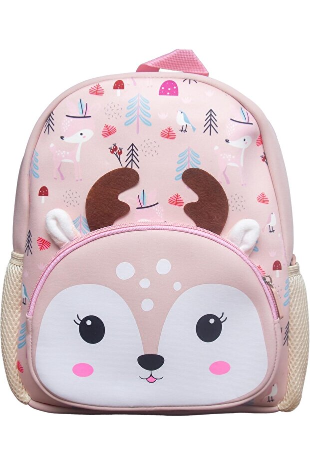 Deer Kinder Backpack Peach - 1