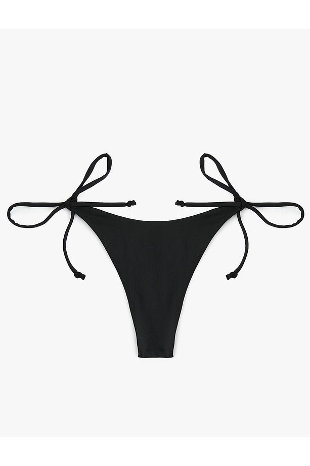 Bağlama Detaylı Ipli Düşük Bel String Bikini Altı - 2