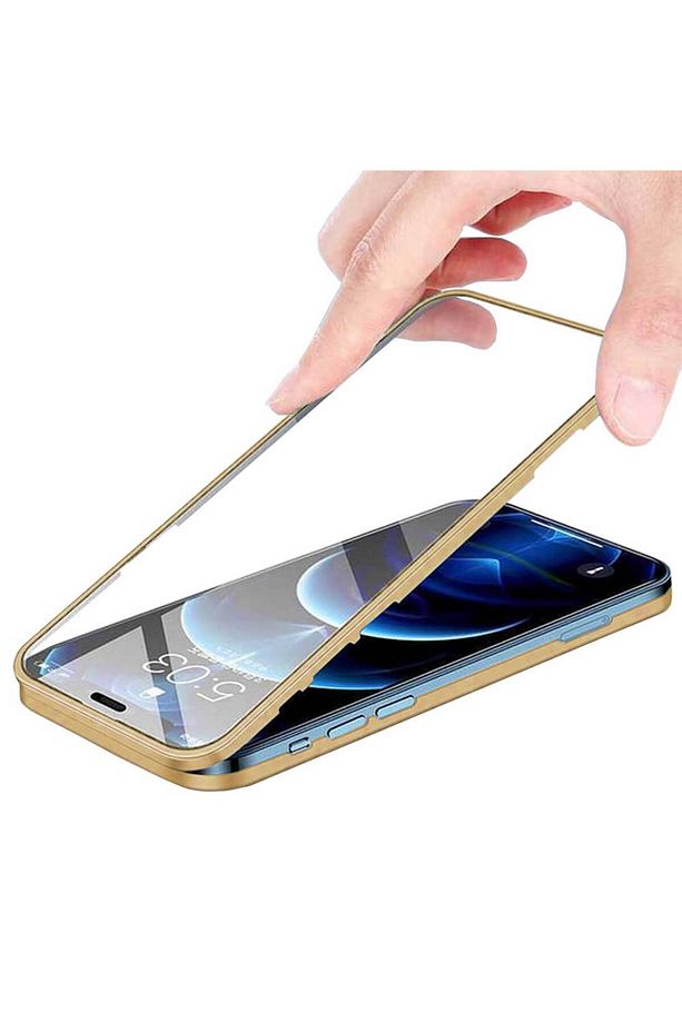 Apple iPhone 12 Pro Max Uyumlu 360 Derece Tam Kaplayan Cam Kapak Kılıf - 2