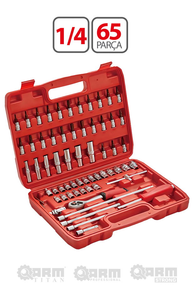 1/4 65 قطعة مجموعة المقابس - 1