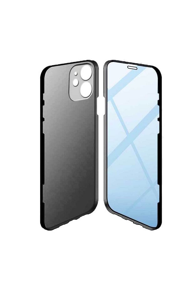 Apple iPhone 12 Pro Max Uyumlu 360 Derece Tam Kaplayan Cam Kapak Kılıf - 4