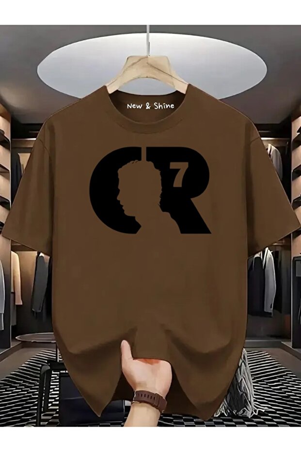 Cr Black Printed Oversize T-Shirt