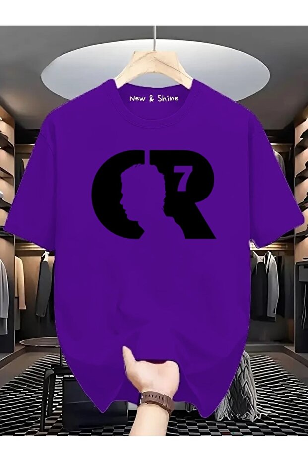 Cr Black Printed Oversize T-Shirt
