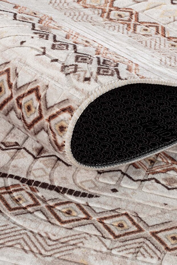 Modern Pattern Printed Non-Slip Base Elite Stylish Four Seasons Washable Carpet Runner Living Room