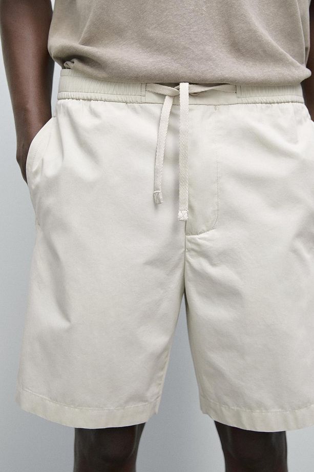 Jogger poplin bermuda şort - 3
