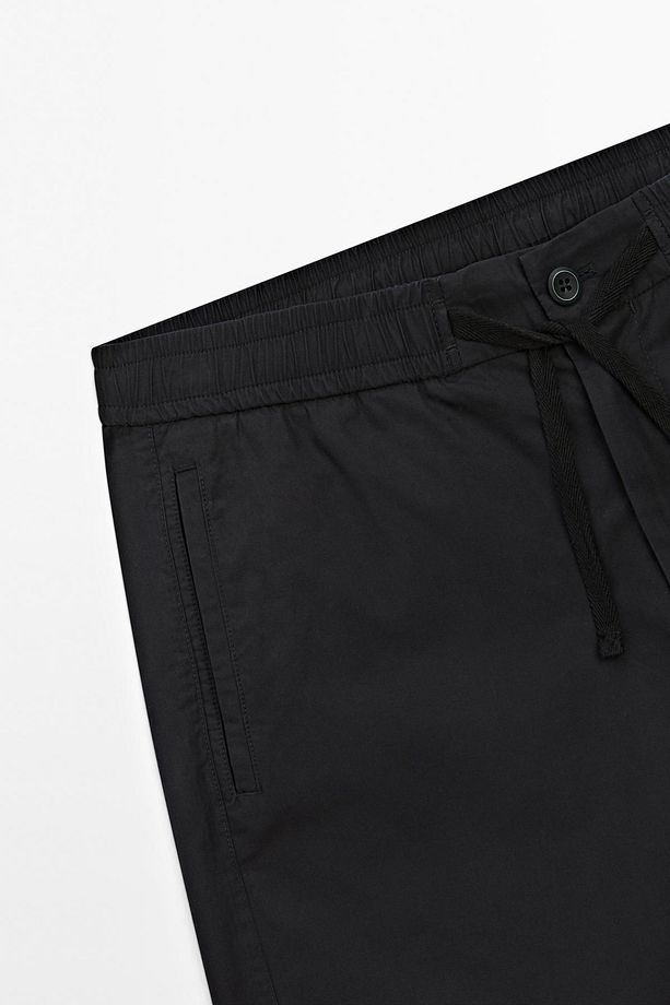 Jogger poplin bermuda şort - 7