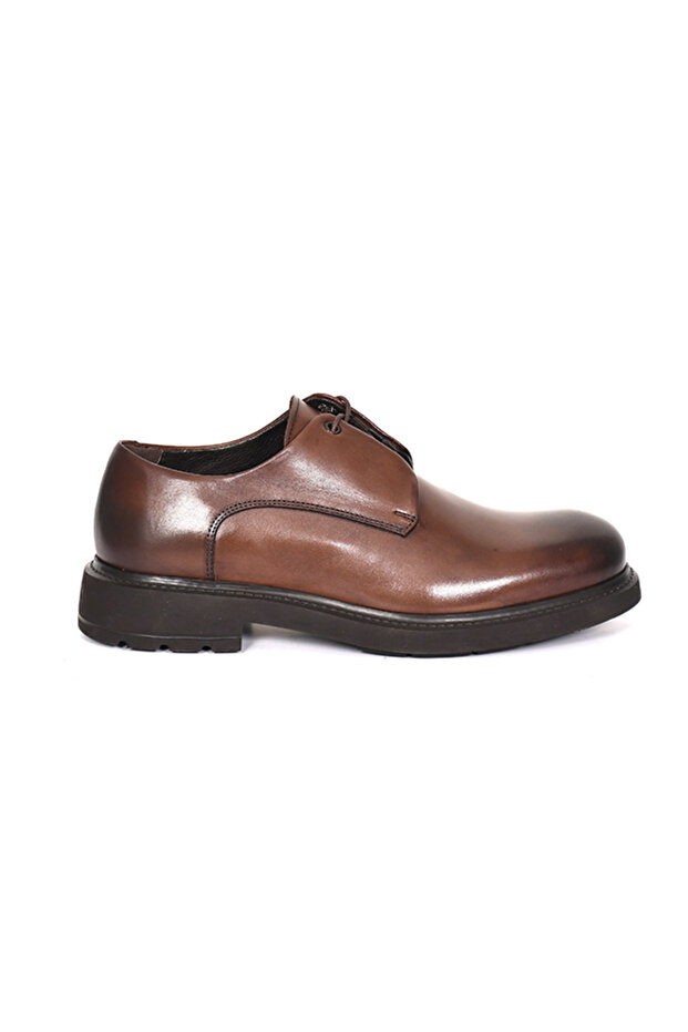 Genuine Leather Brown Classic Men's Shoes - Eva Sole - 3987