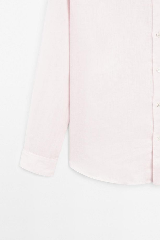 %100 keten regular fit gömlek - 7
