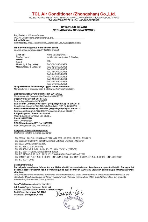 12.000 Btu Duvar Tipi Klima - A Enerji Verimliliği (TAC-12CHSD/XA73I) - 6