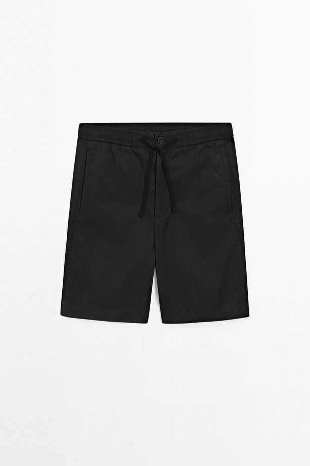 Jogger poplin bermuda şort - 5