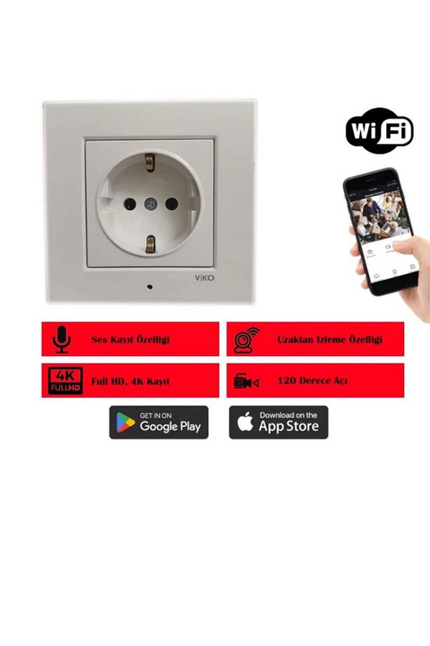 Beyaz Akıllı Kamera - Wifi ile Uzaktan İzlenebilir - 1