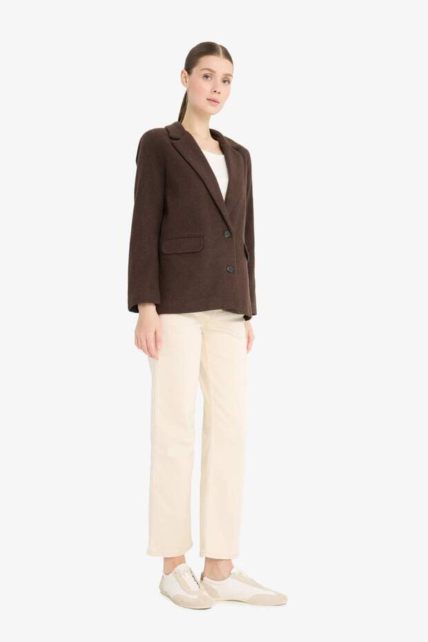 Regular Fit Flanel Blazer Ceket Y6483AZ24WN - 2