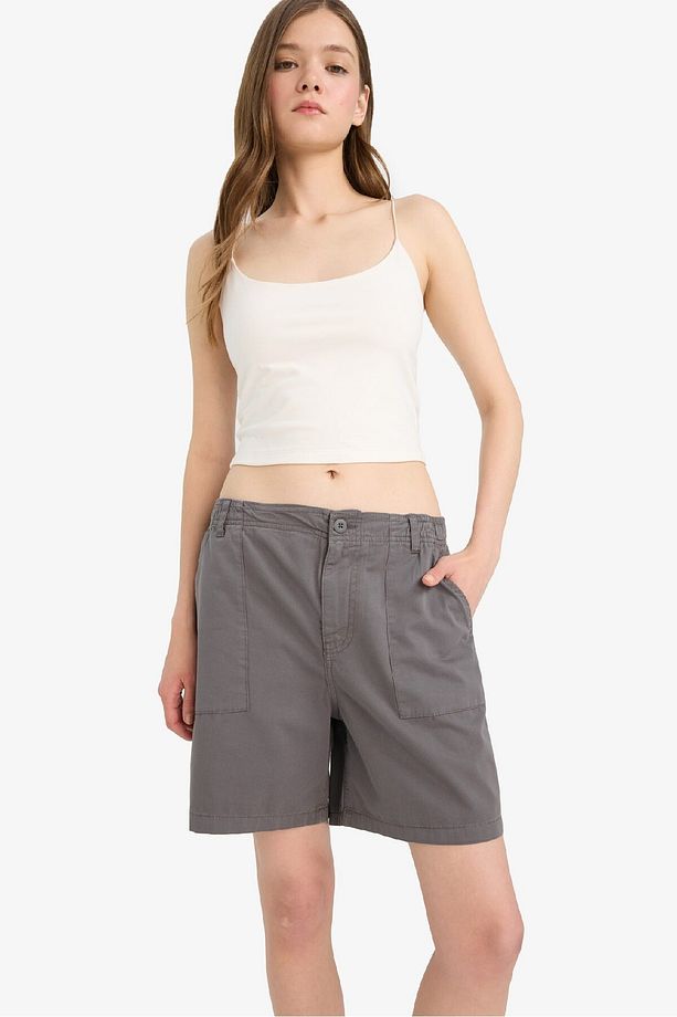 Coool Normal Bel Kısa Paça Gabardin Bermuda Şort F3318ax25sm - 4